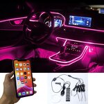 Fiber Optic Light Manufacturer - 12V RGB APP Control Waterproof Car Interior Strip