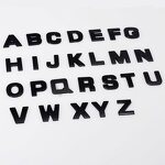 3D Letter Sticker Manufacturer - 45-25mm Chrome Black Car Motorcycle Number Emblem