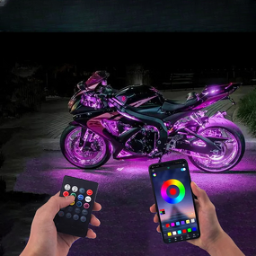 Motorcycle Light Strip Manufacturer - RGB APP Remote 12V Sound Control Waterproof