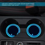 Cup Holder Light Manufacturer - 7 Color LED USB Charging Anti Slip Car Coaster Pad