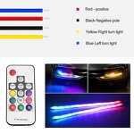 DRL Strip Manufacturer - 2pcs RGB LED 12V Waterproof Flowing Yellow Car Headlight