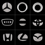 Steering Wheel Sticker Manufacturer - Customized Crystal Emblem Sparkling Tile Decal