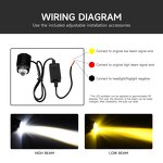 Motorcycle Headlight Manufacturer - 7 Inch RGB Angel Ring Skull LED DRL Projector