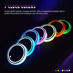 Cup Holder Light Manufacturer - 7 Color LED USB Charging Anti Slip Car Coaster Pad