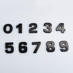 3D Letter Sticker Manufacturer - 45-25mm Chrome Black Car Motorcycle Number Emblem