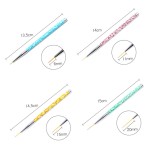 美甲刷工厂-OEM 4支/套装线渐变UV凝胶笔