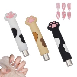 美甲磁铁工具生产商-OEM可爱猫爪柄3D磁铁