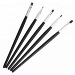 美甲笔供应商-OEM 5支UV凝胶沙龙平刷点绘工具