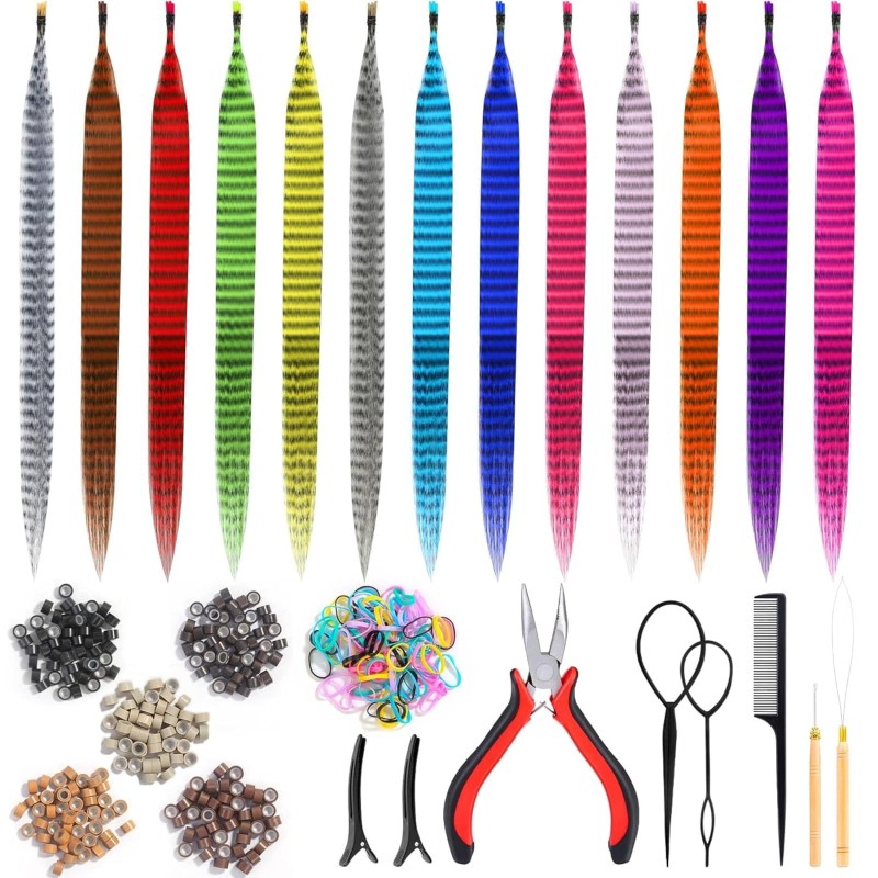 Hair Tinsel Supplier - OEM Sparkling Heat-Resistant Glitter Extensions