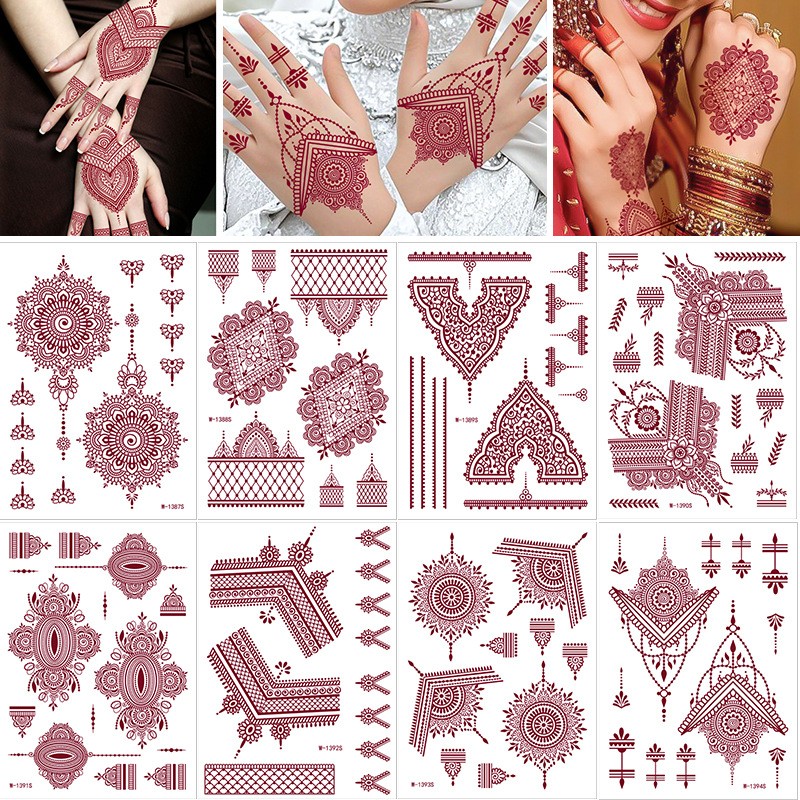 Henna Tattoo Stencils Manufacturer - OEM Indian Arabian Glitter Airbrush Tattoo