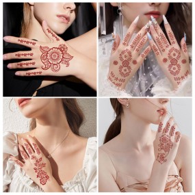 Waterproof Henna Tattoo Factory - OEM Flower Instant Hand Tattoo Wedding Party