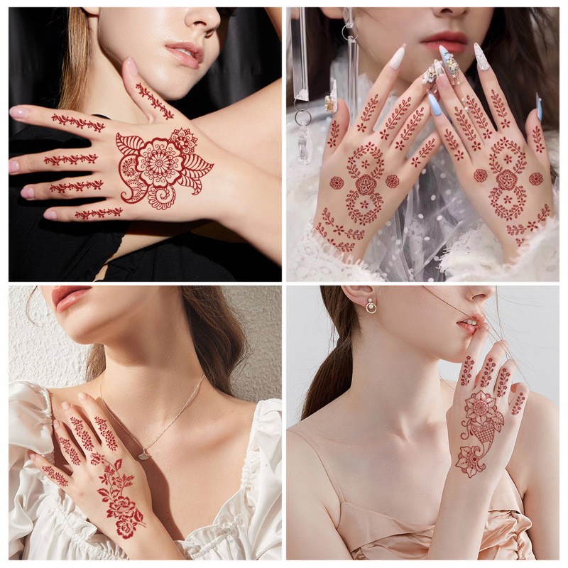 Waterproof Henna Tattoo Factory - OEM Flower Instant Hand Tattoo Wedding Party