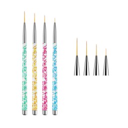 美甲刷工厂-OEM 4支/套装线渐变UV凝胶笔