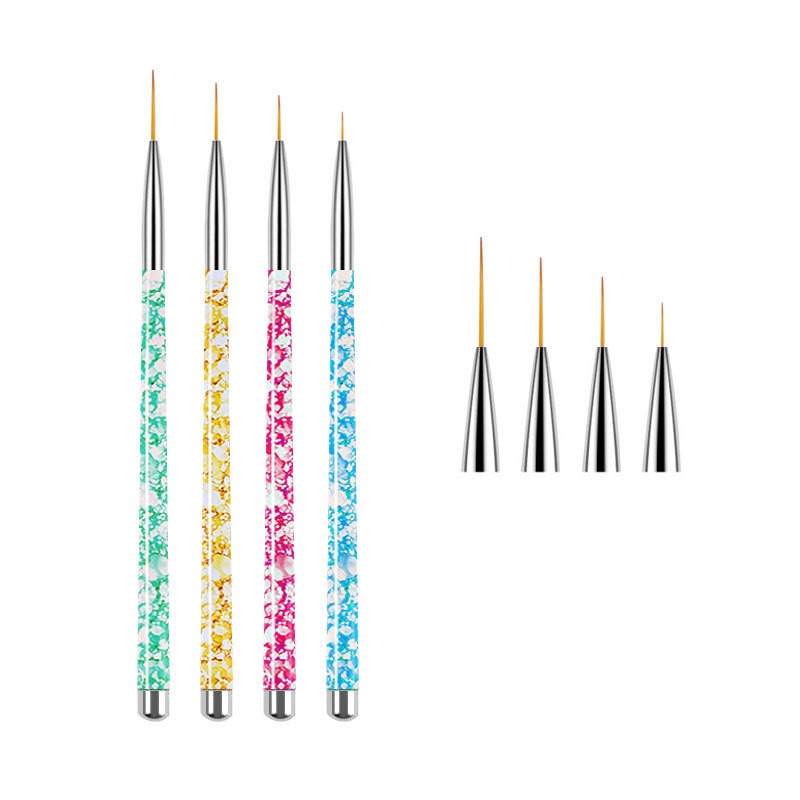 Nail Art Brushes Factory - OEM 4Pcs/Set Liner Gradient UV Gel Pen
