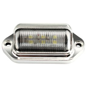 License Plate Lights Manufacturer - Chrome Boat Trailer LED Waterproof 12V Courtesy Step Tag for Auto Work Utility