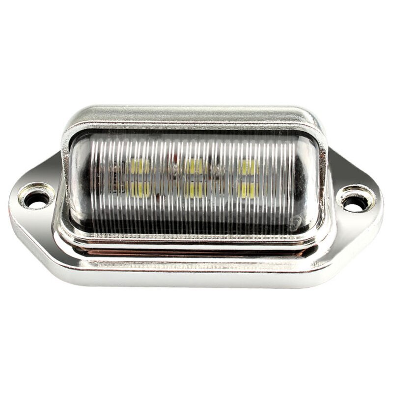 License Plate Lights Manufacturer - Chrome Boat Trailer LED Waterproof 12V Courtesy Step Tag for Auto Work Utility