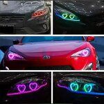 Angel Eyes Manufacturer - 2pcs RGB Dynamic Chasing DRL LED Halo Rings for Car with App Control Tuning