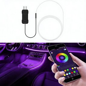 LED Strip Light Manufacturer - Wholesale Flexible Car Interior Atmosphere App Control RGB Fiber Optic