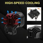 LED Pods Manufacturer - High Power 66W 4 Inch Cube Offroad Truck Spot Beam for Jeep 4X4 Motorcycle