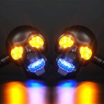 Turn Signal Light Manufacturer - Custom Exterior Mini Lamp Motorcycle Indicator Skull Spotlight LED