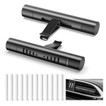 Air Freshener Manufacturer - Wholesales Aluminum Alloy Car Vent Solid Aromatherapy Stick Device Vent Clip Custom Logo