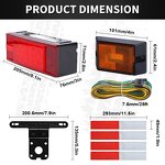 Trailer Light Kit Manufacturer - 12V Submersible Rectangular LED Low Profile Brake Stop Turn Tail for Truck Marine