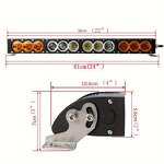 LED Light Bar Manufacturer - 120W for Offroad 4X4 Trucks 22 Inch Single Row Combo 3000K Amber 12V 24V