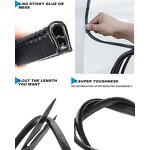 Door Edge Guard Manufacturer - For Most Car Black 16.4Ft(5M) No Glue Rubber U Shape Auto Trim Protector