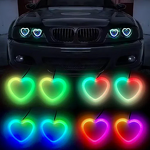 Angel Eyes Manufacturer - 90mm LED Dream Color Chasing Atmosphere Cotton Switchback Heart Halo Rings Interior