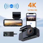 Dash Camera Manufacturer - New 4K Wifi GPS Dual Lens Front and Rear 4K Dashcam