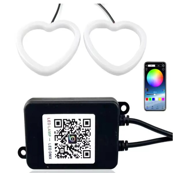 Angel Eyes Manufacturer - 2pcs RGB Dynamic Chasing DRL LED Halo Rings for Car with App Control Tuning
