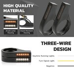 Turn Signal Light Manufacturer - 12V Compatible for Honda Yamaha Harley Cruiser LED 40mm Front Fork Clamp Amber