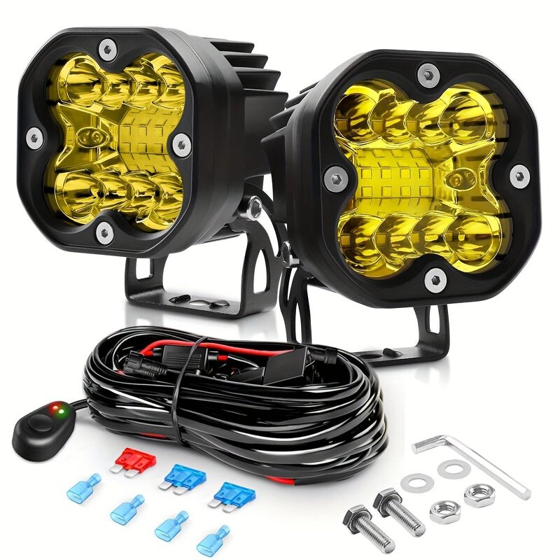 LED Pods Manufacturer - High Power 66W 4 Inch Cube Offroad Truck Spot Beam for Jeep 4X4 Motorcycle