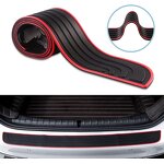 Bumper Protector Manufacturer - 90CM/35.4Inch Guard Rubber Black/Red Universal Scratch Resistant SUV Car Rear