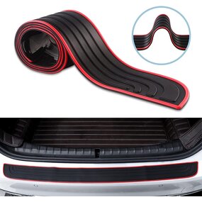 Bumper Protector Manufacturer - 90CM/35.4Inch Guard Rubber Black/Red Universal Scratch Resistant SUV Car Rear