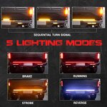 Tailgate Brake Lights Manufacturer - 48-Inch 60-Inch Solid Beam LED Red Bar Flashing Sequential Amber Turn for SUV Pickup