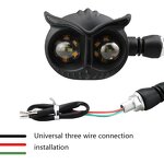 Indicator Light Manufacturer - Dynamic Sequential Flicker Mini Motorbike LED Owl Design Headlight Amber Blinker