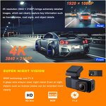 Dash Camera Manufacturer - New 4K Wifi GPS Dual Lens Front and Rear 4K Dashcam