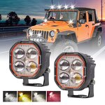 Spotlight Manufacturer - Mini 5D White Yellow Red Fog Super Bright 12V 24V Car LED Pods Work for Off-Road ATV