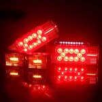 Trailer Light Kit Manufacturer - 12V Submersible Rectangular LED Low Profile Brake Stop Turn Tail for Truck Marine