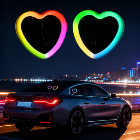Car Ambient Light Manufacturer - Heart-Shaped USB Triangle Window LED Rear Windshield Decoration