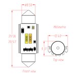 LED Bulb Manufacturer - New 6000K 12V SMD Festoon C5W C10W 2 Color Interior 31mm 36mm 39mm 41mm