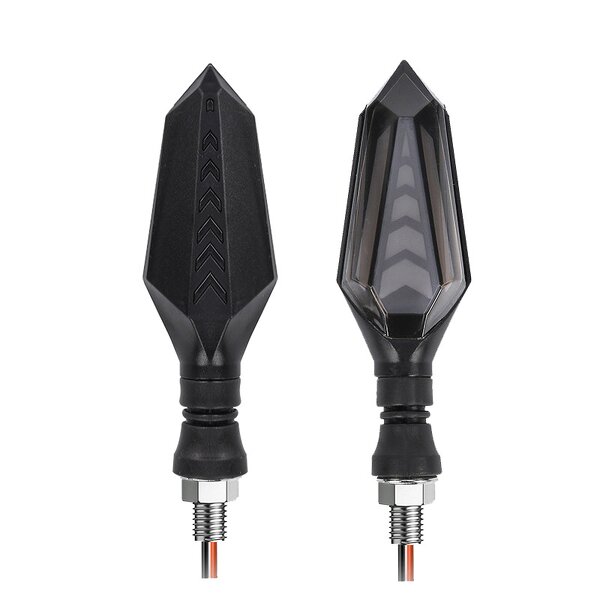 Turn Signal Lamp Manufacturer - Dual Color 12V LED Universal Sequential Flashing Motor Bike DRL & Running Lights