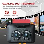 Dash Cam Manufacturer - New Design Dual Lens FHD 1080P 170 Wide Angle Night Vision Three-Channel