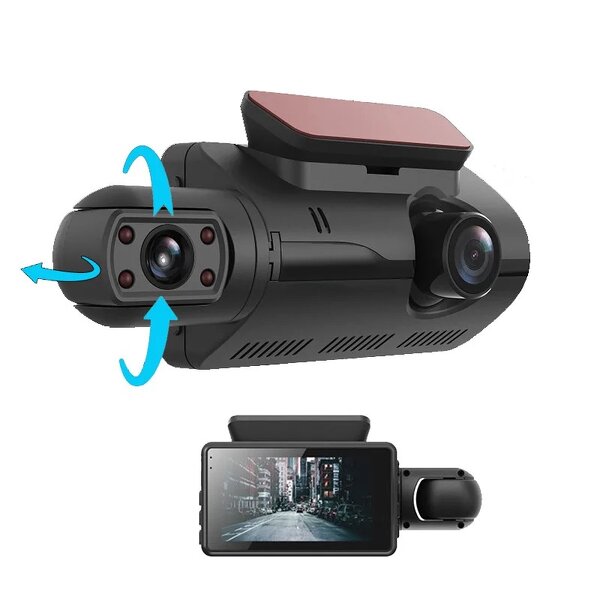 Car DVR Manufacturer - 3 Inch HD 1080P Dual Channel Front and Inside Rear with App 1 Year Warranty