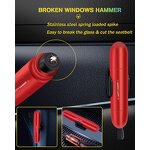 Escape Tools Manufacturer - 3 in 1 Seatbelt Cutter and Window Glass Breaker Tungsten Steel Spike Car Window Smasher