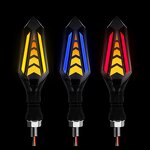Turn Signal Lamp Manufacturer - Dual Color 12V LED Universal Sequential Flashing Motor Bike DRL & Running Lights