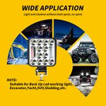 Headlights Manufacturer - Hot Sale 78W LED Square 4 Inch Work Light 6000K for Truck Tractor ATV UTV