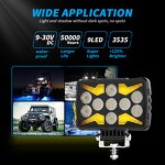 Work Lamp Manufacturer - New 40W 5.7 Inch LED for Tractors and Trucks 9pcs 3035 LED Flood 6000k