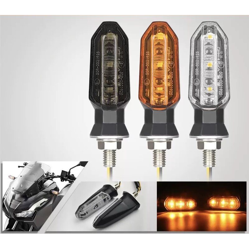 Turn Signal Lights Manufacturer - Mini Motorcycle 12V LED Amber Yellow Blinker Front Moto Indicator for Cars